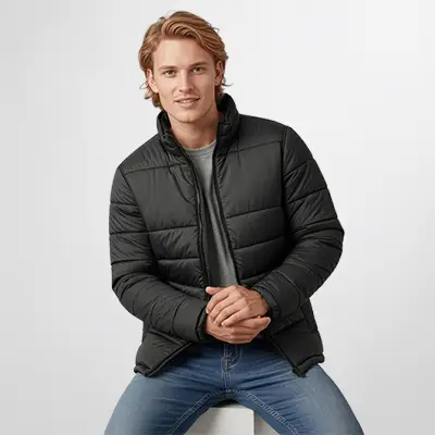 Alpine Puffer Jacket J212M Talent Black square