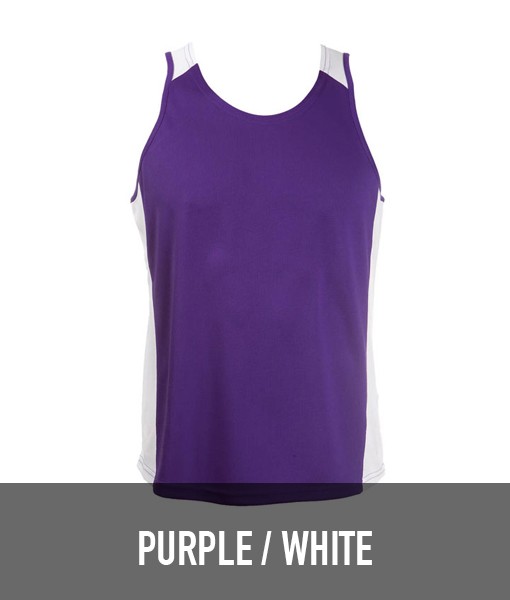 Aussie Pacific Premier Singlet Purple White 1101