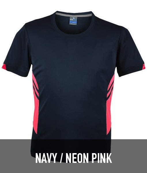 Aussie Pacific Tasman Tee Navy Neon Pink 1211