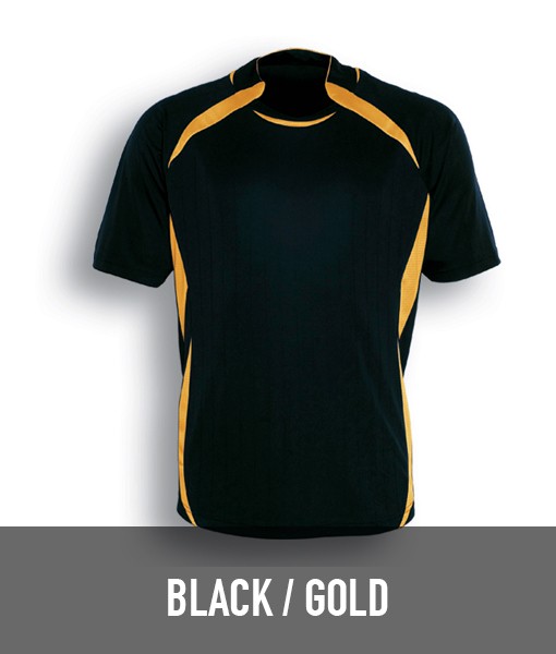 Bocini Breezeway Sports Tshirt Black Gold CT0750