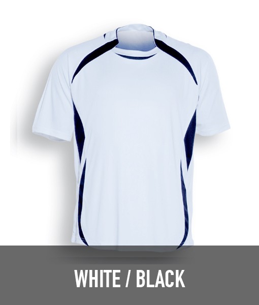 Bocini Breezeway Sports Tshirt White Black CT0750