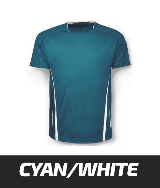 Bocini Elite T shirt Cyan White CT1439