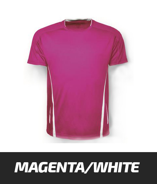 Bocini Elite T shirt Magenta White CT1439