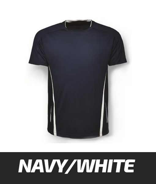 Bocini Elite T shirt Navy White CT1439