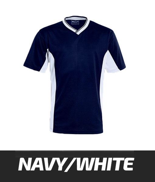 Bocini Soccer Panel Tshirt Navy White CT838