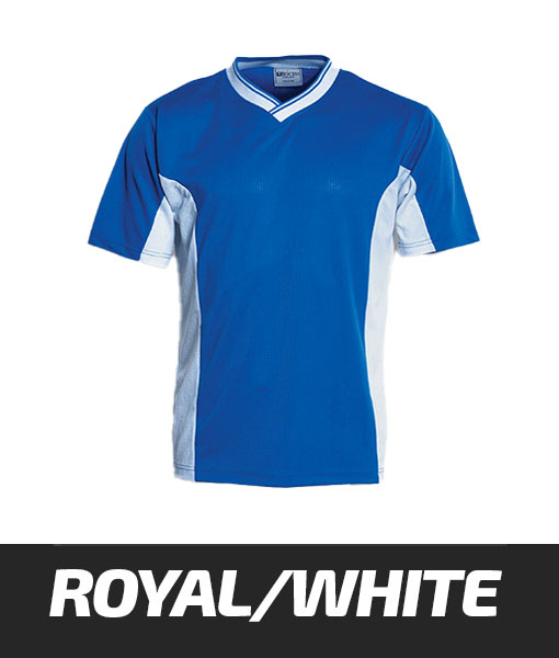 Bocini Soccer Panel Tshirt Royal White CT838
