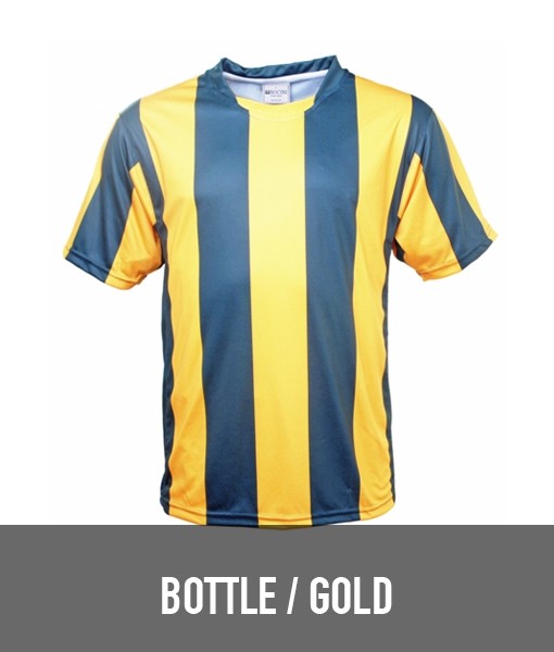 Bocini Sublimated Stripe T shirt Bottle Gold CT1102