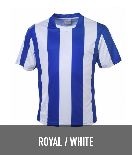 Bocini Sublimated Stripe T shirt Royal White CT1102