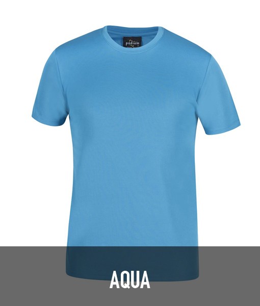 JBs Wear Podium Poly T shirt Aqua 7PNFT