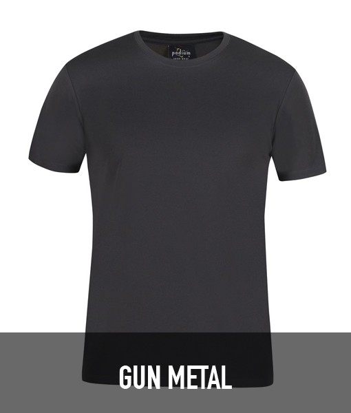 JBs Wear Podium Poly T shirt Gun Metal 7PNFT