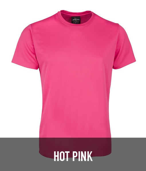 JBs Wear Podium Poly T shirt Hot Pink 7PNFT