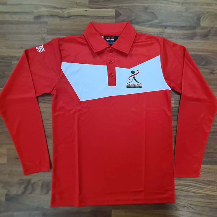 Polo Long Sleeve SL Macquarie Primary 2020 Front