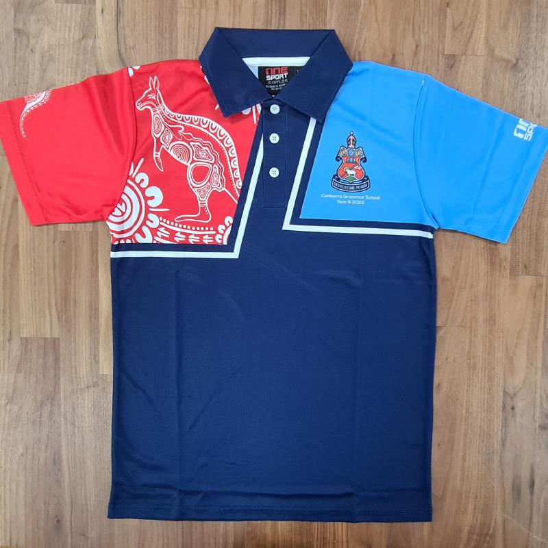 Polo SL Grammar Indigenous Red 2023 Front