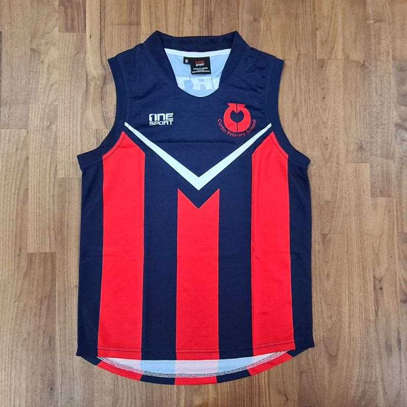 Singlet AFL Curtin Primary Front