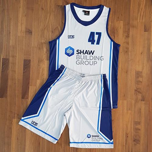 Singlet Shorts Basketball Shaw Building Front Combo
