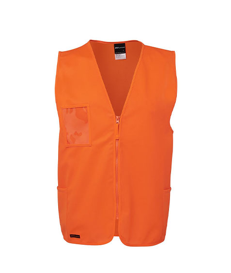 Unisex Hi-Vis Zip Safety Vest - JB's Wear (6HVSZ)
