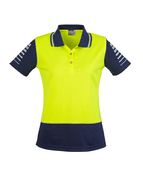 Women's Hi-Vis Zone Short Sleeve Polo - Syzmik Workwear (ZH236)