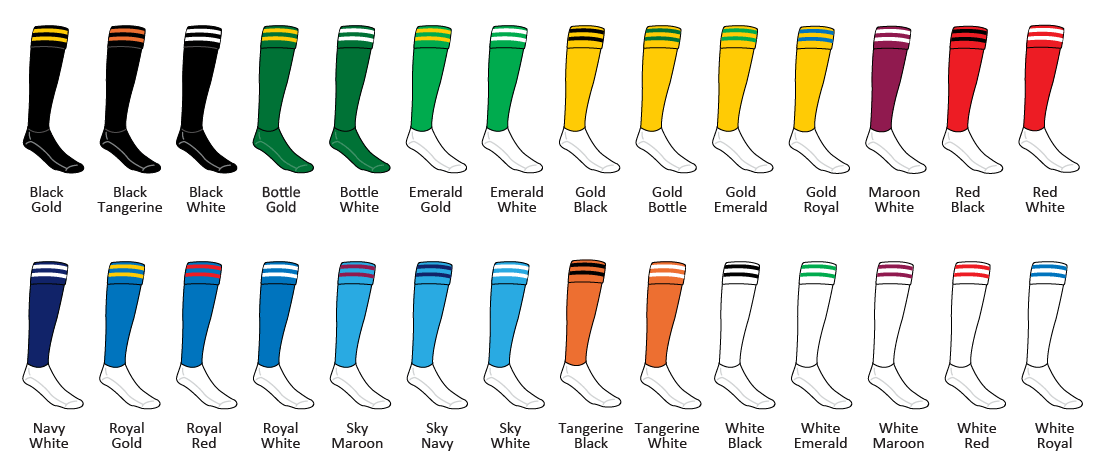 Stock Range Sports Socks - Stripe Top