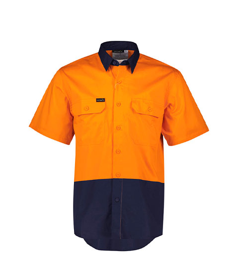 Men's Hi-Vis Short Sleeve Shirt - Syzmik Workwear (ZW115)
