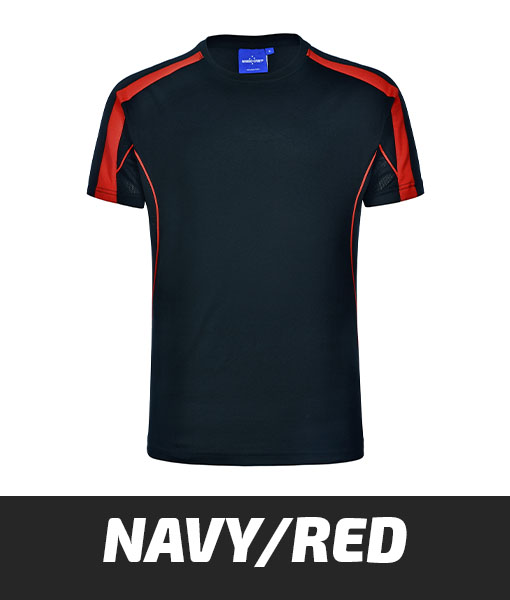 Winning Spirit Hi Vis Rippa T shirt Navy Red TS53