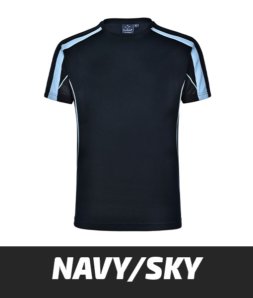 Winning Spirit Hi Vis Rippa T shirt Navy Sky TS53