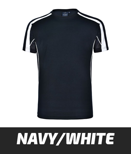 Winning Spirit Hi Vis Rippa T shirt Navy White TS53