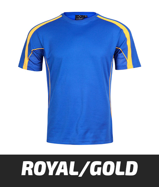 Winning Spirit Hi Vis Rippa T shirt Royal Gold TS53