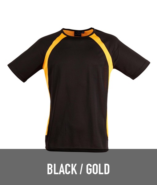 Winning Spirit Sprint T shirt Black Gold TS71