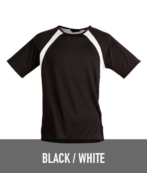 Winning Spirit Sprint T shirt Black White TS71