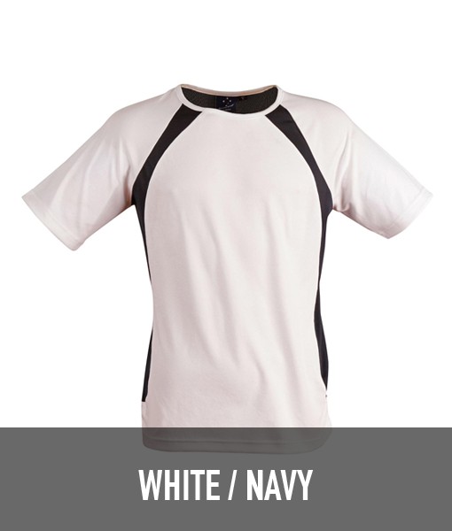 Winning Spirit Sprint T shirt White Navy TS71
